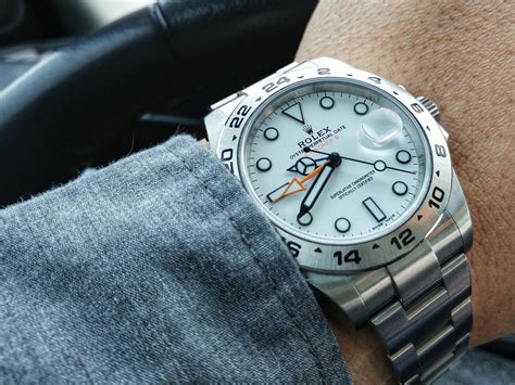 rolex explorer 2 on wrist